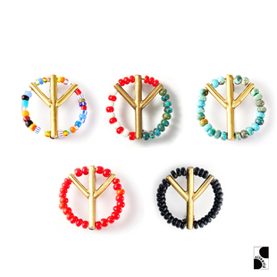 =silvarie=SUNKU39 日系琉璃珠松石珠手工串制胸针 和平反战别针