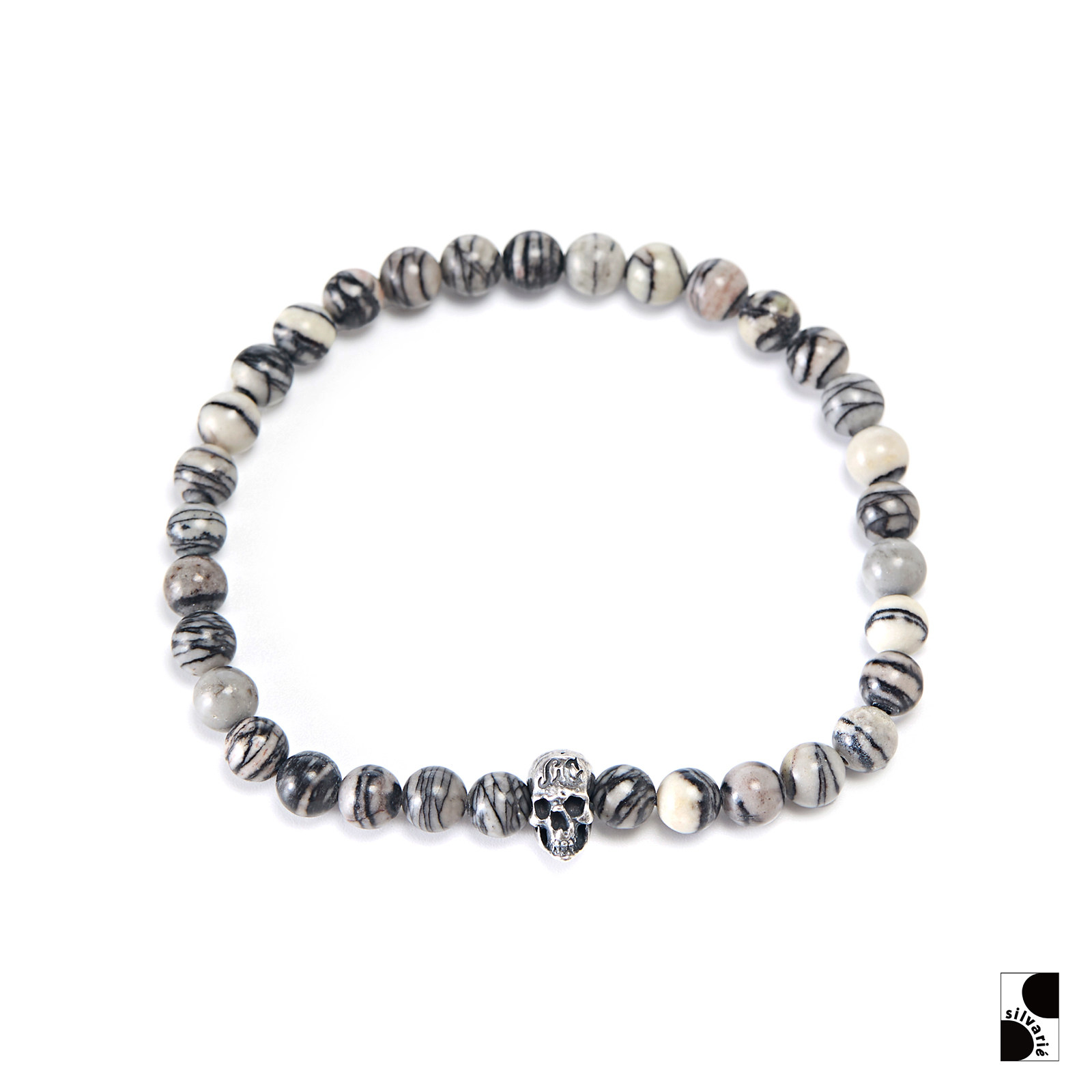 =silvarie=MAD CULT 日本匠人做旧骷髅头斑点石米白手串手链日潮,饰品/流行首饰/时尚饰品新,银饰手链,淘宝优惠券,粉丝福利购,淘宝优惠卷