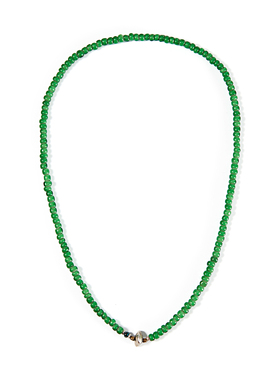 =silvarie=SUNKU39 日本制森系复古日式串珠美式绿色老琉璃珠项链