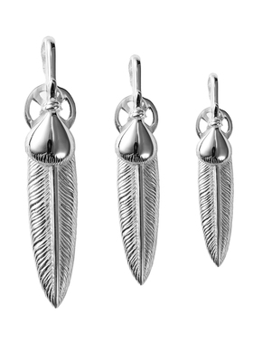 =silvarie=GOD SUNS 经典高桥元素轮羽银贝轮环羽毛印第安风吊坠