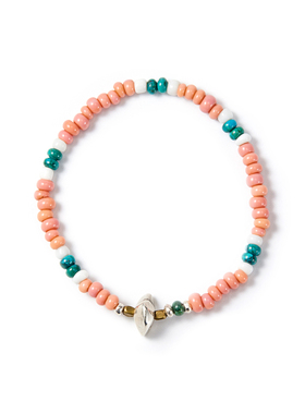 =silvarie=SUNKU39 日本制粉色琉璃珠手串手链 日系森系复古氛围