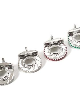 刹车盘吊坠VEIL纯银镶嵌宝石男女