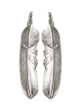 GODSUNS男纯银葵扇羽毛吊坠