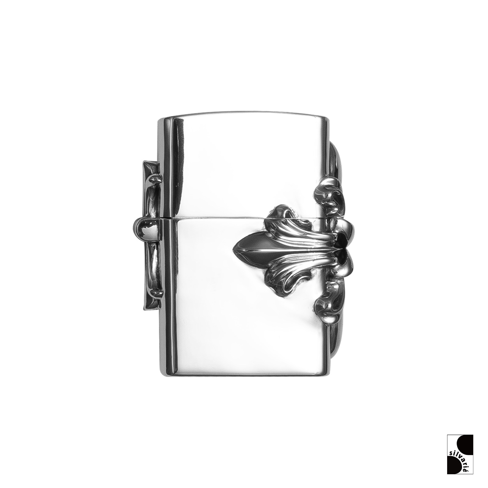 =silvarie=GOGOLLAM 925银 ZIPPO打火机外壳 鸢尾十字 生活银器