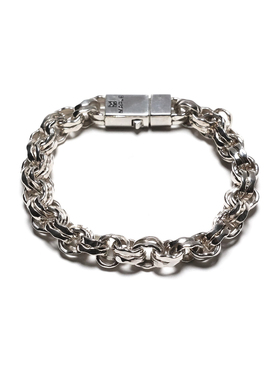 MAPLE个性别致波浪纯银手链男女