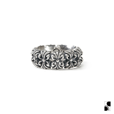 LONEONESChrome鸢尾纯银戒指