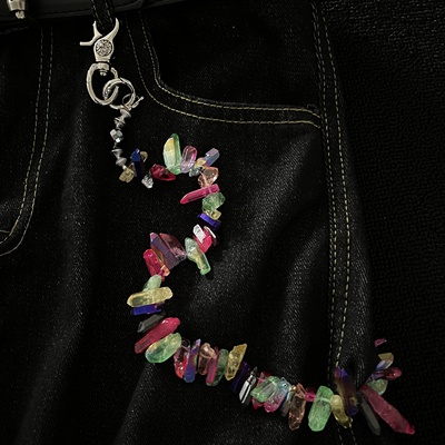 JUSSING原创天然彩色矿石腰链
