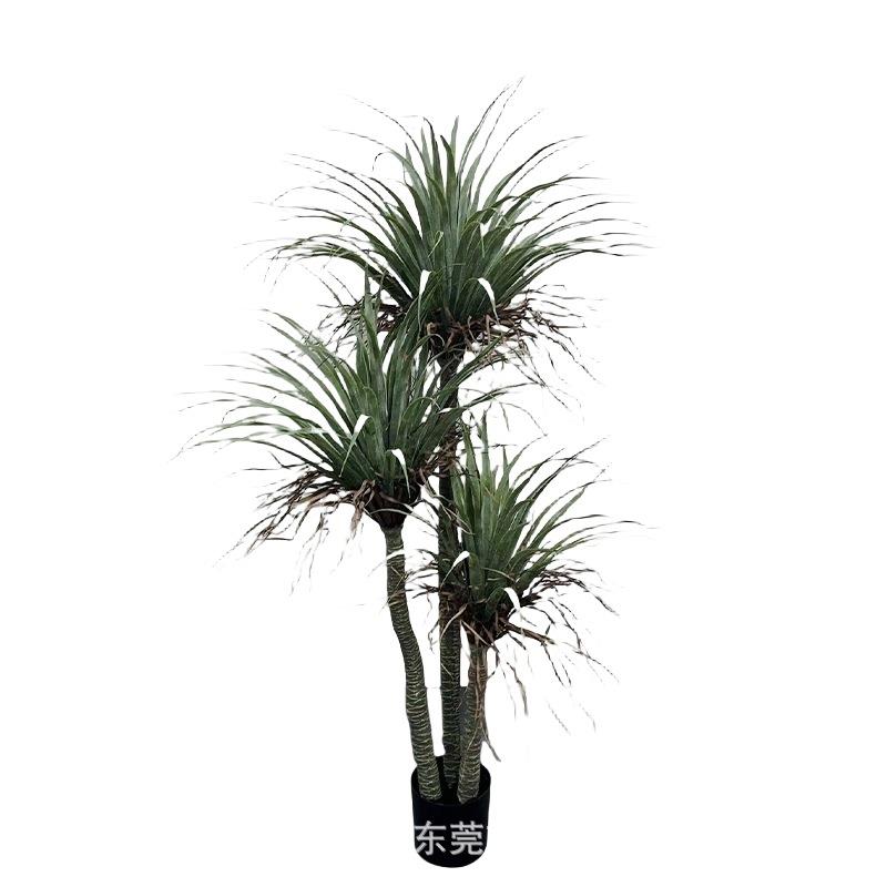 仿真龙血铁树盆栽热带植物千年木盆景橱窗装饰室内外落地造景摆件