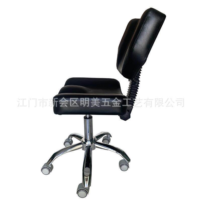 美容美甲店用升降凳子技师凳靠背椅旋转带轮子大工凳理发椅办公椅