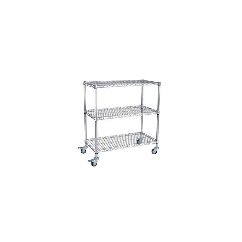 不锈钢三层把手手推车电商仓库拣货车物料周转车配货推车供应