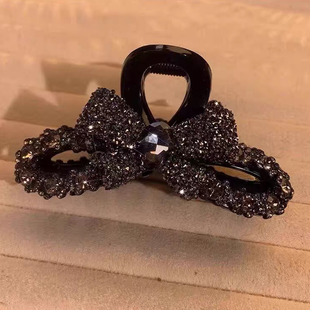 【黑天鹅】满钻蝴蝶结天鹅抓夹9cm