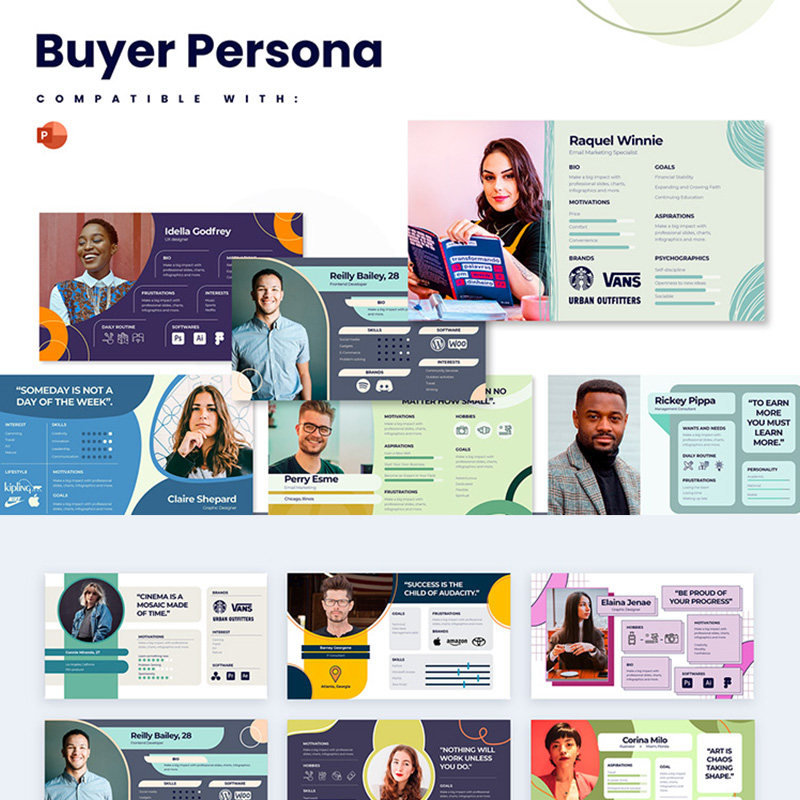 20页个人简历用户营销画像可视化图表 ppt模板ai图形keynote素材