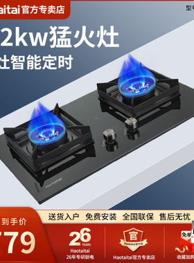 Haotaitai燃气灶双灶嵌入式家用天然气液化气煤气猛火灶