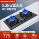 Haotaitai燃气灶双灶嵌入式 家用天然气液化气煤气猛火灶