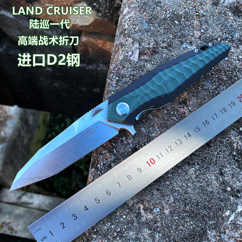 出口美国高品质户外徒步露营折叠刀高硬度D2钢折刀野外求生口袋刀