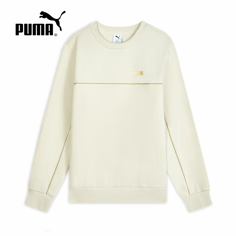 PUMA彪马卫衣秋季新款男士保暖加绒针织运动休闲套头衫692907-87