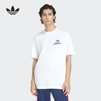 adidas阿迪达斯三叶草GFX 校队宽松圆领T恤2026夏男短袖 KE2248