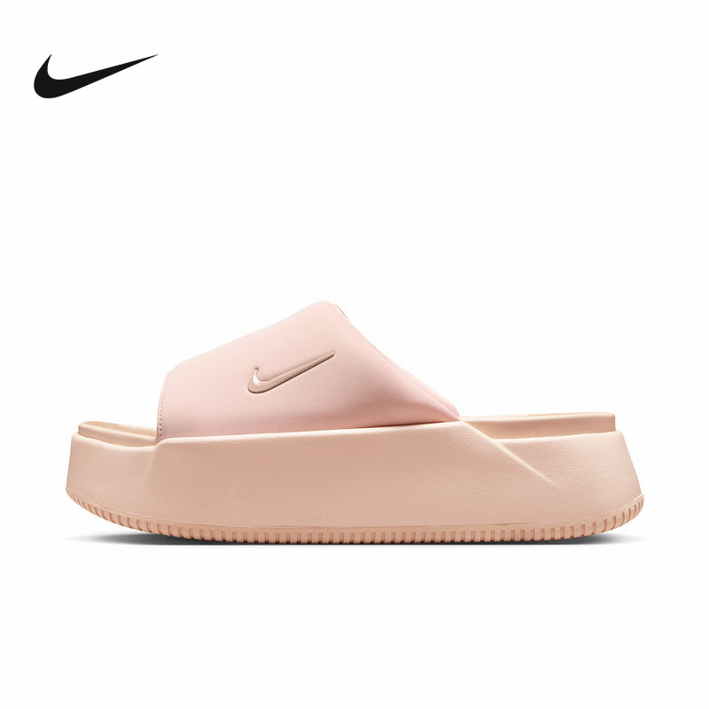 Nike耐克女子厚底拖鞋增高轻便舒适运动休闲鞋粉色凉鞋HJ5601-600