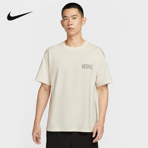 NIKE耐克男子短袖宽松棉质跑步针织棉柔软运动休闲T恤IH4580-047