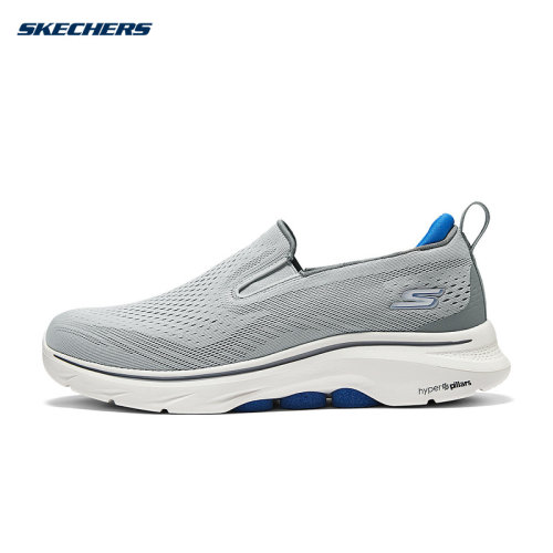 SKECHERS斯凯奇夏季男GOWALK7透气缓震健步舒适休闲鞋216637/GYBL
