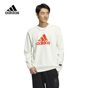 adidas阿迪达斯男款卫衣2023年春新款运行休闲圆领套头衫HZ3024