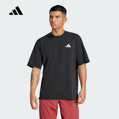 adidas阿迪达斯夏季新款男子运动健身上衣休闲圆领短袖T恤 JC5260