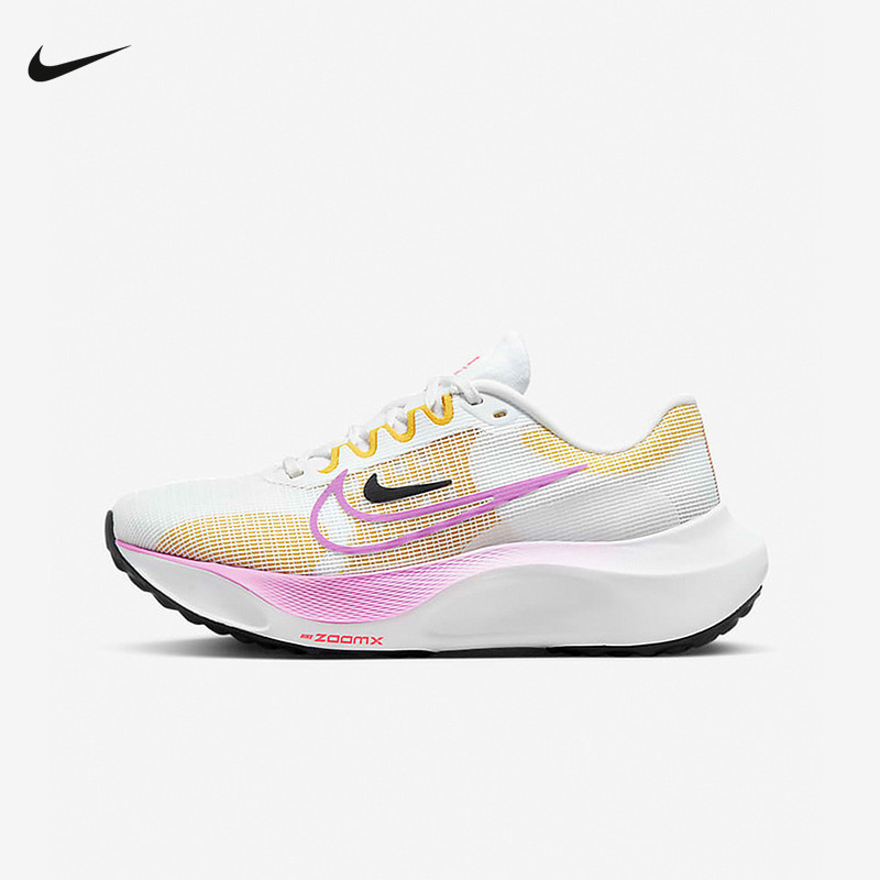 耐克运动女鞋ZOOM FLY 5缓震训练鞋竞速碳板厚底跑步鞋DM8974-100