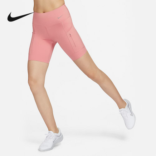 Nike耐克女运动瑜伽速干训练中高腰骑行短裤紧身裤DQ5926 DQ6004