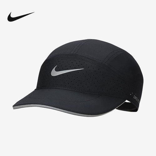 NIKE耐克男款帽子休闲潮流百搭遮阳鸭舌帽黑色棒球帽FB5681-010