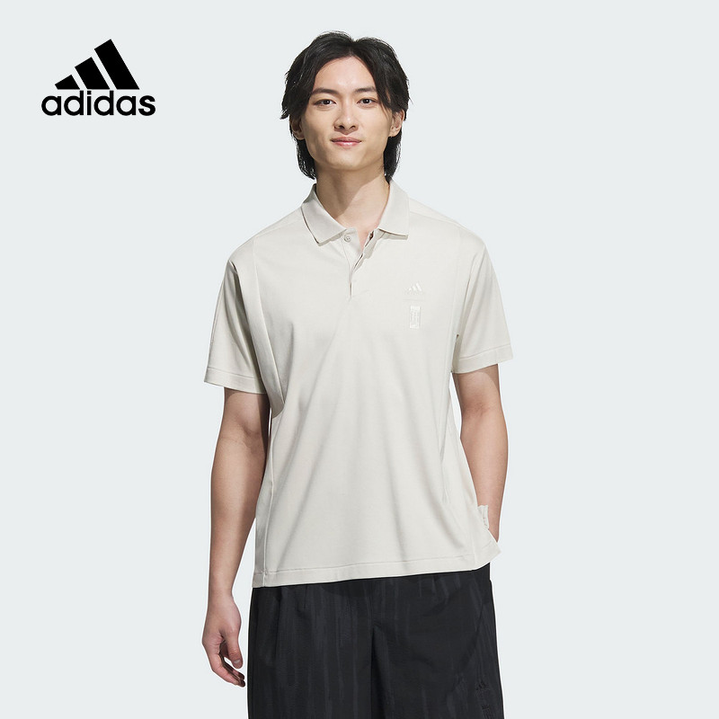 adidas阿迪达斯POLO衫男2024夏季新款宽松休闲短袖T恤JE6666