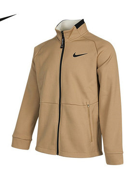 Nike耐克外套男冬新款加绒保暖卡其色立领跑步运动外套DM5941-247