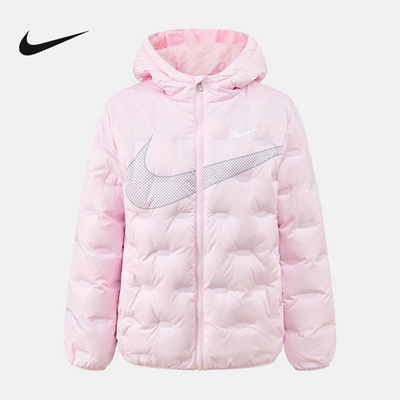 NIKE耐克男女小童羽绒服夹克冬季大勾保暖防寒连帽外套IR0012-663