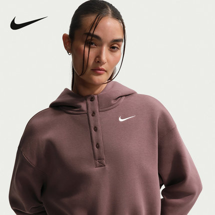 Nike耐克女卫衣马年限定CNY新年款加绒刺绣连帽套头衫 IF0259-502