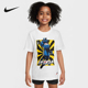 大童宽松休闲图案印花T恤HQ3231 Nike耐克男女童短袖 25夏新款 100