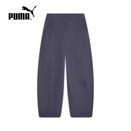 PUMA彪马秋季新款裤子复古休闲弯刀裤女款宽松运动长裤639723-35