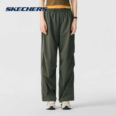 Skechers斯凯奇夏季女长裤休闲运动裤宽松阔腿裤 P225W292/0373