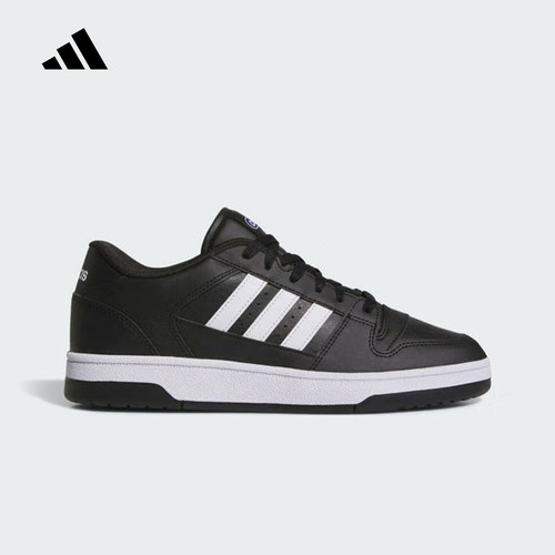 adidas阿迪达斯男女鞋低帮运动鞋黑白复古休闲鞋篮球风板鞋JR8151