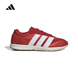 adidas阿迪达斯LIGHTBLAZE薄底流光跑鞋秋女红色运动休闲鞋JQ7235