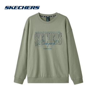 L324U059 打底衫 04AU 针织套头卫衣宽松舒适长袖 斯凯奇男女同款