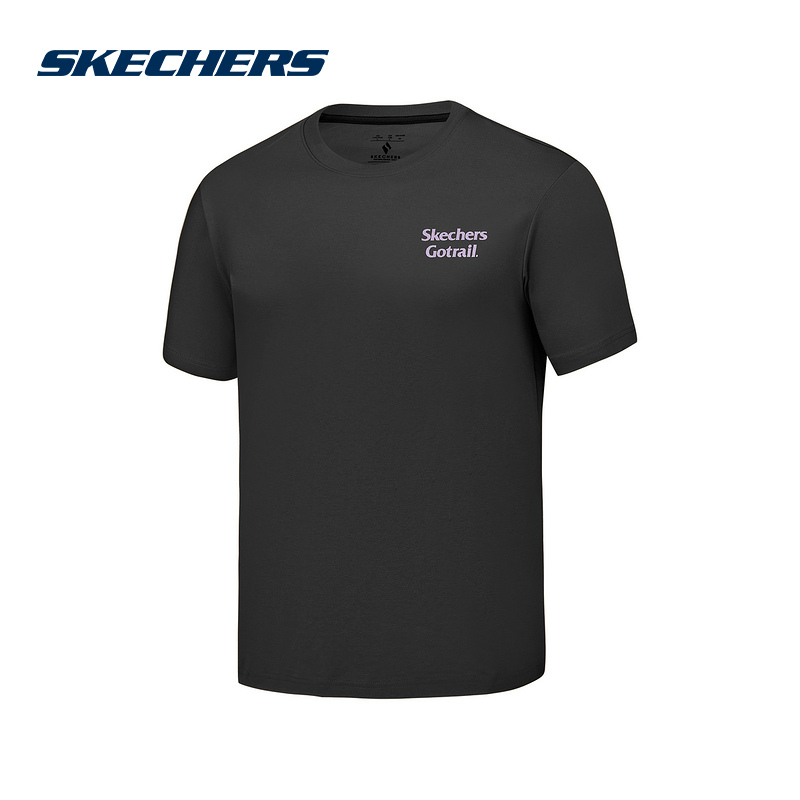 SKECHERS斯凯奇夏季男子休闲运动简约圆领短袖T恤衫P225M070-0018