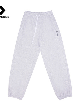 Converse匡威26春女休闲运动裤束脚卫裤抽绳针织长裤 WCJ449-GGN