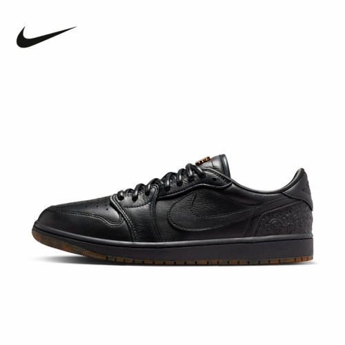 Nike耐克男鞋新款Air Jordan 1 Low AJ1黑武士篮球鞋IO3147-001