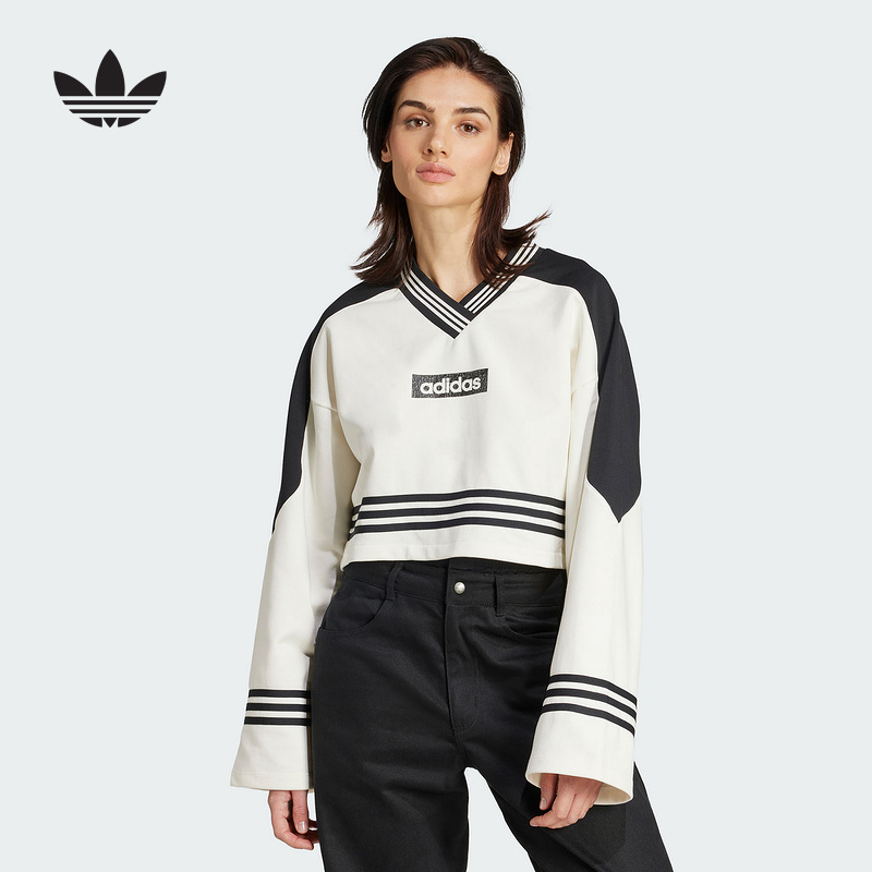 阿迪达斯 （adidas）2025冬女V领卫衣 JX7597