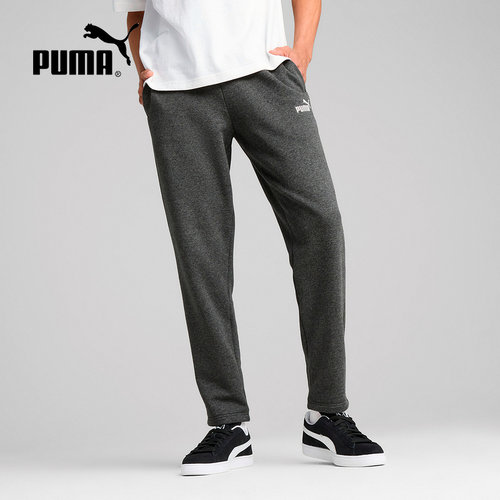 PUMA彪马冬季新款男子休闲运动裤针织加绒保暖直筒长裤691226-07