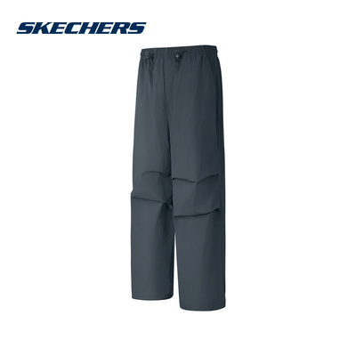 Skechers斯凯奇夏季新款女休闲运动裤宽松阔腿长裤 P225W292-000P