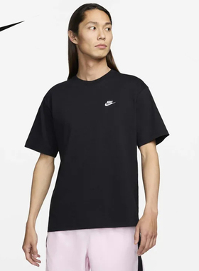 NIKE耐克男子短袖2025夏新款宽松透气休闲运动圆领T恤FV0376-010