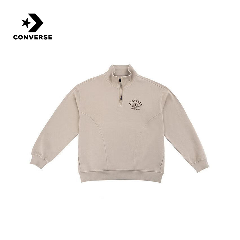 Converse匡威冬季男女同款针织套头衫翻领半拉链卫衣 UCJ083-X9V