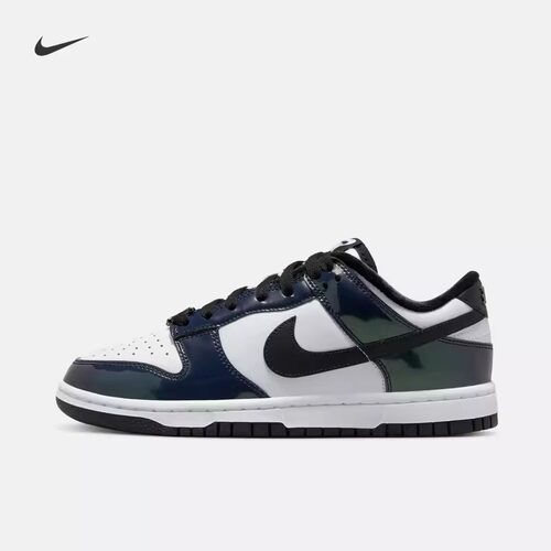 耐克DUNK LOW 白深蓝 女子运动鞋冬季新款胶底低帮板鞋FQ8143-001
