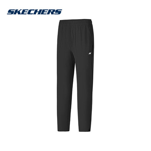 Skechers斯凯奇25夏女士透气凉感舒适休闲梭织长裤 P325W093/0018