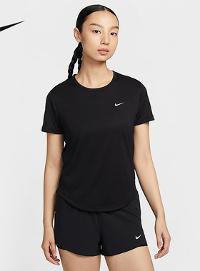 NIKE耐克2025春季Tempo Dri-FIT 女子速干短袖跑步上衣HQ0649-010